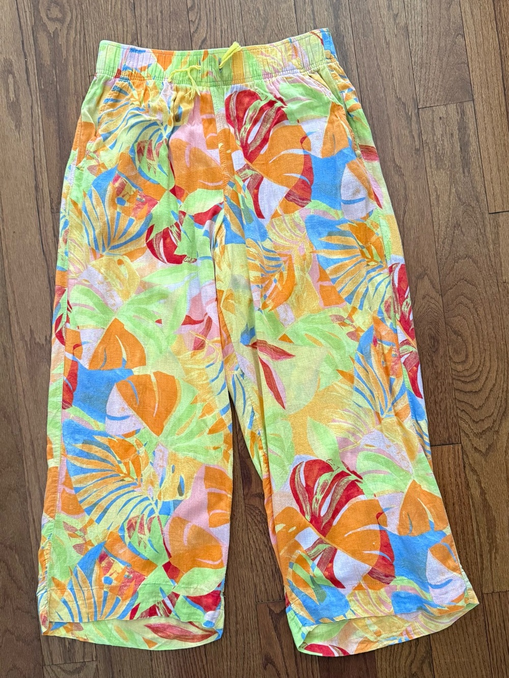 C&C California Pants Womens L Tropical Floral Wide Leg Linen
Blend Boho
Beach